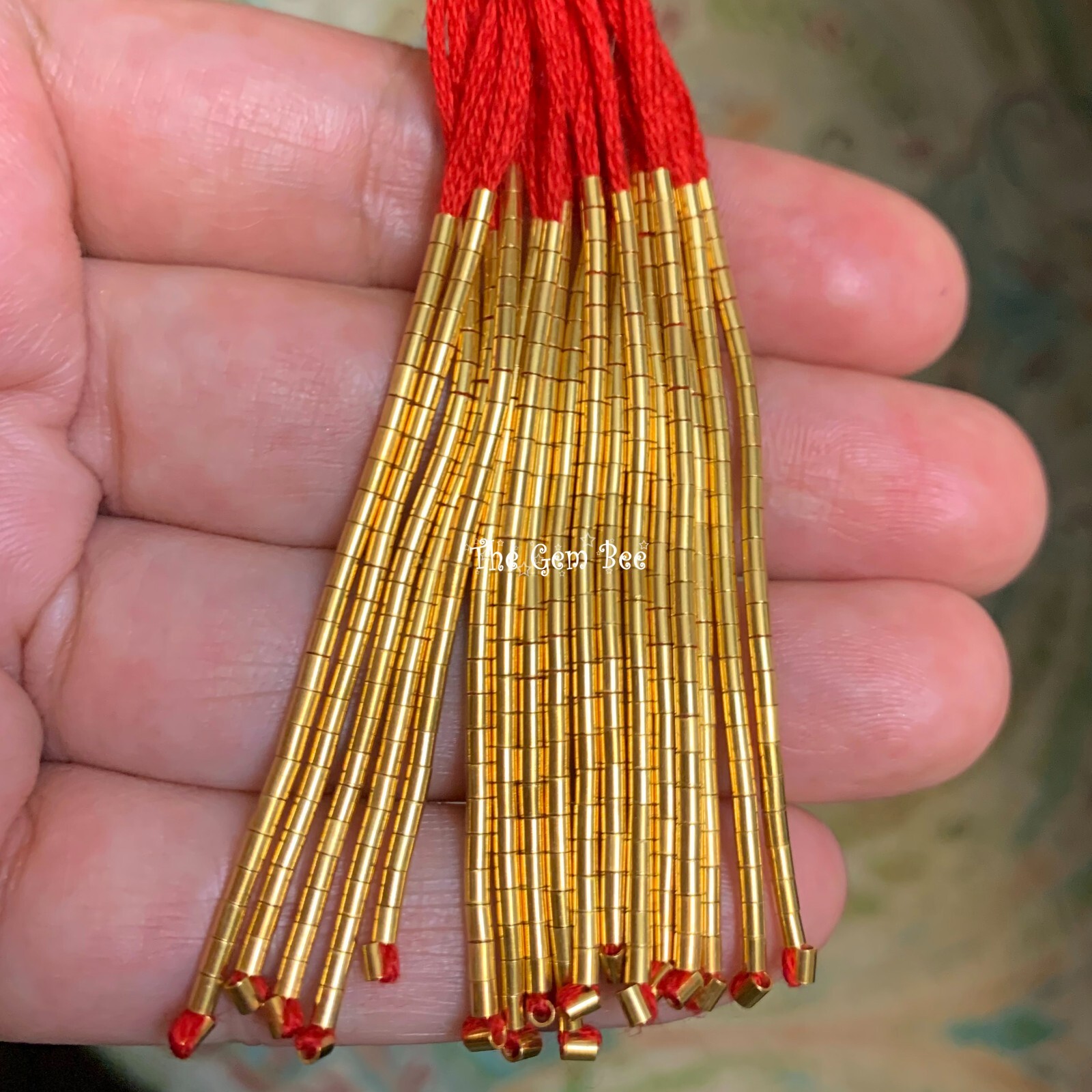 1.5MMx2MM 18k Solid Yellow Gold Crimp Tube Beads (10)