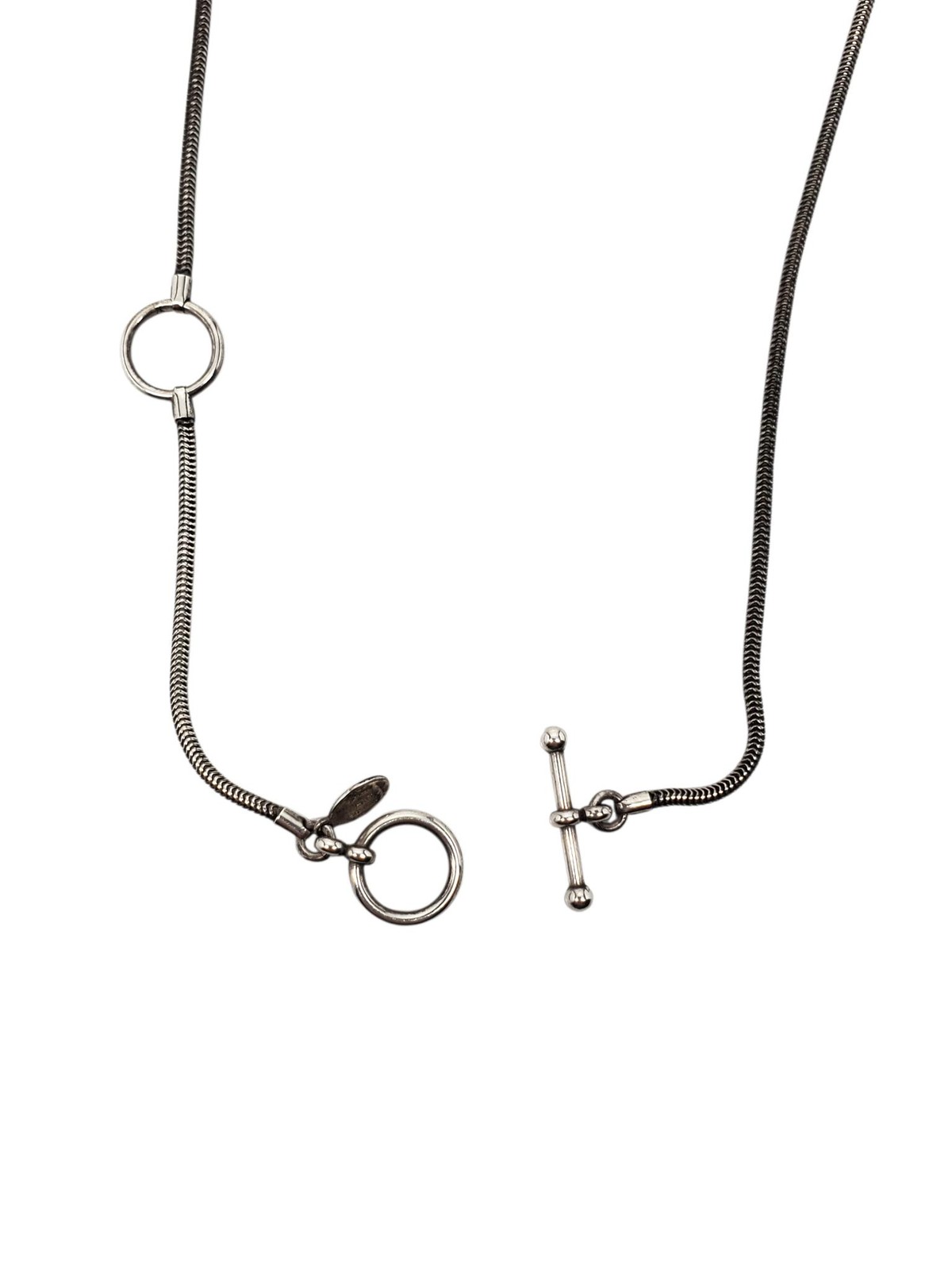 Gina Sterling Silver and 14k Gold Chevron Station Necklace #24725