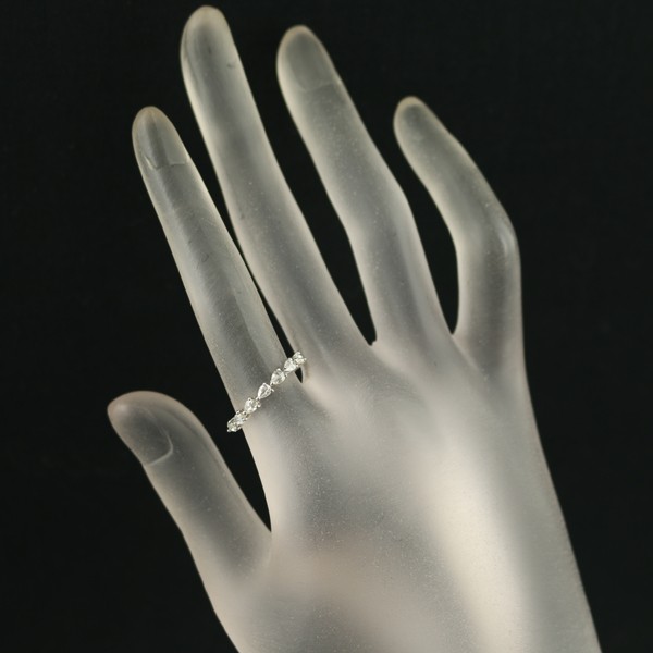 Rose-cut Diamond 0.27ct Pear-shaped Ring 950 Platinum