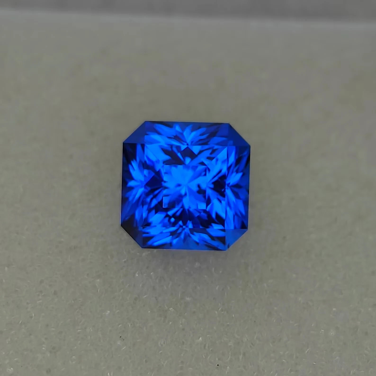 10 Ct+ Natural Ceylon Master Cut Blue Sapphire Asscher Loose Certified Gemstone