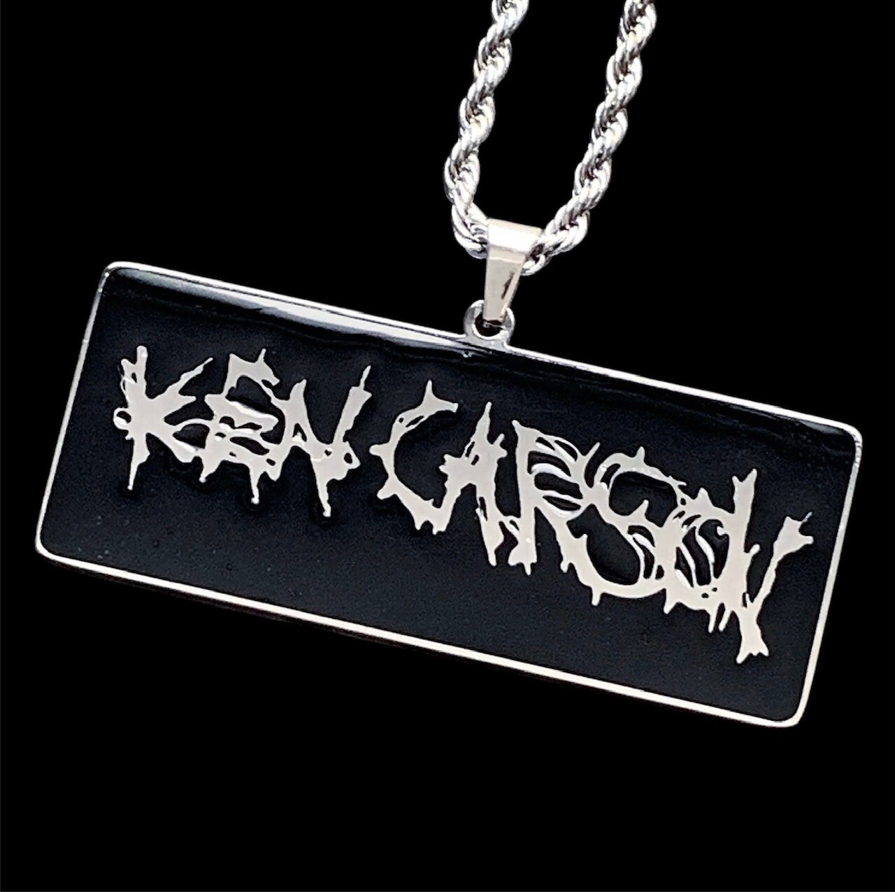 Ken Carson Necklace! Black Stainless Steel Pendant + Steel Chain Opium Carti