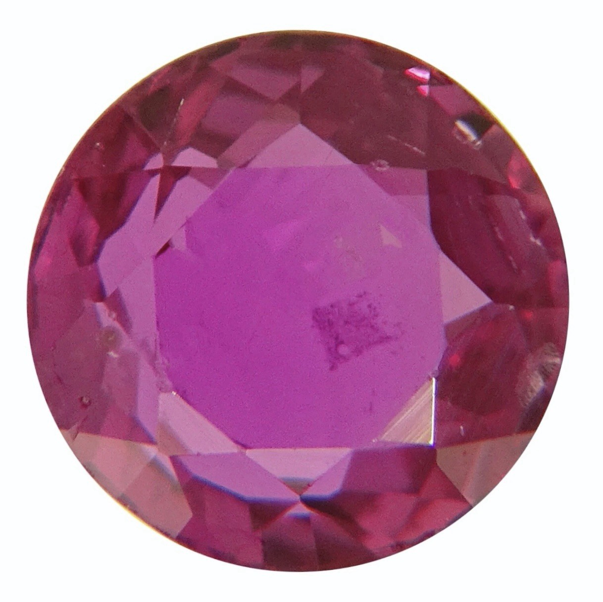 Fine Natural Mined Loose Round Pinkish Purple Ruby 0.43ct 4.6X4.5mmX2.2mm