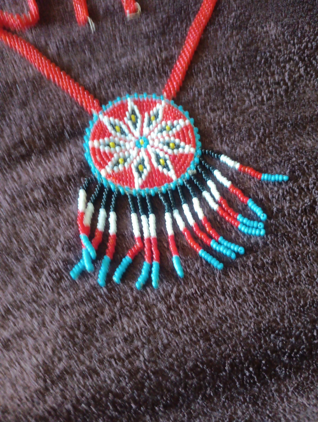 Vintage Native American Bead Necklace Souvenir South West