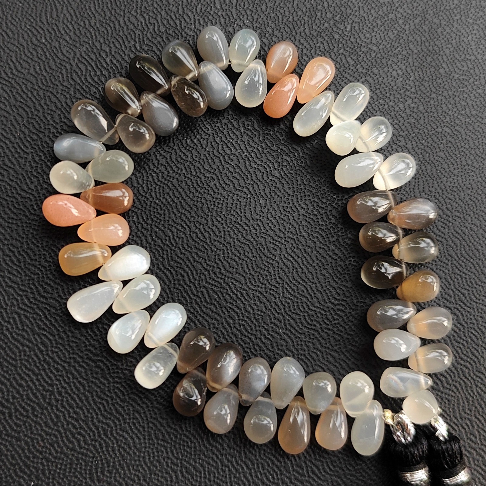 Multicolor Moonstone 8x5mm Smooth Teardrop Shape Beads 7″ Strand India Gemstones