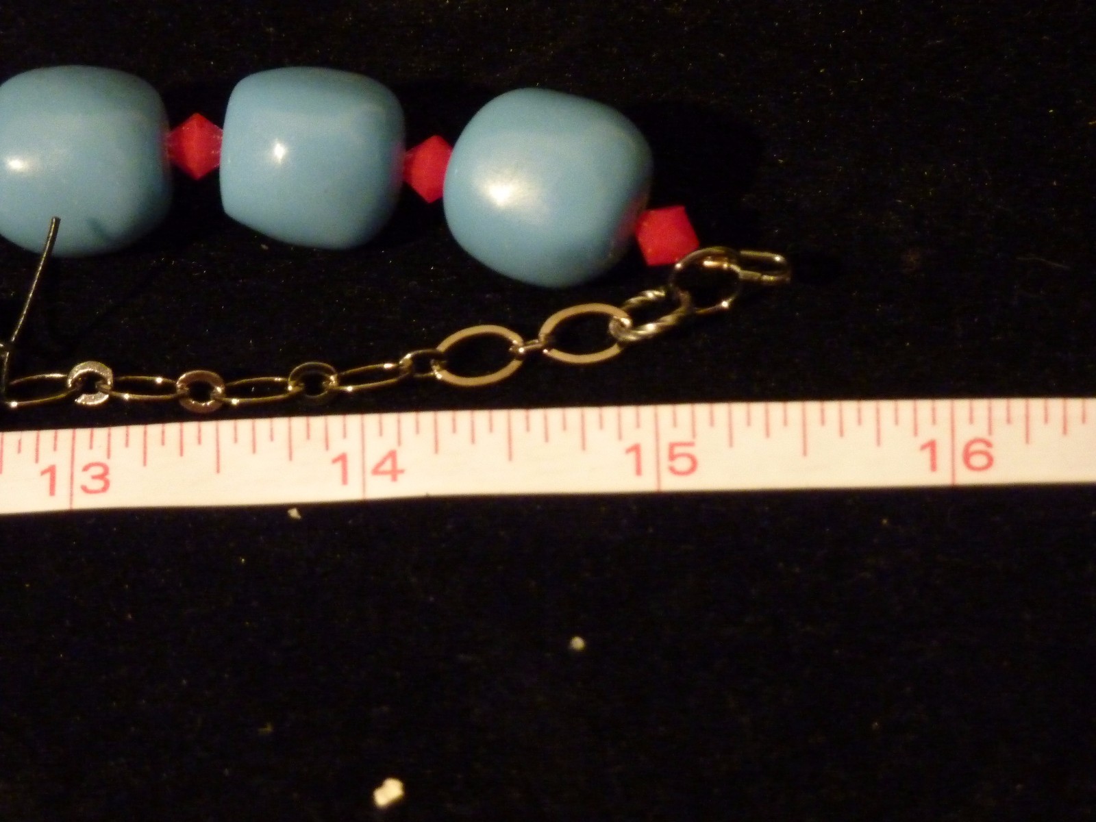 16″ Resin Beads w/ Swarovski Crystal Bead Base Metal Sterling by Linda Sudimack