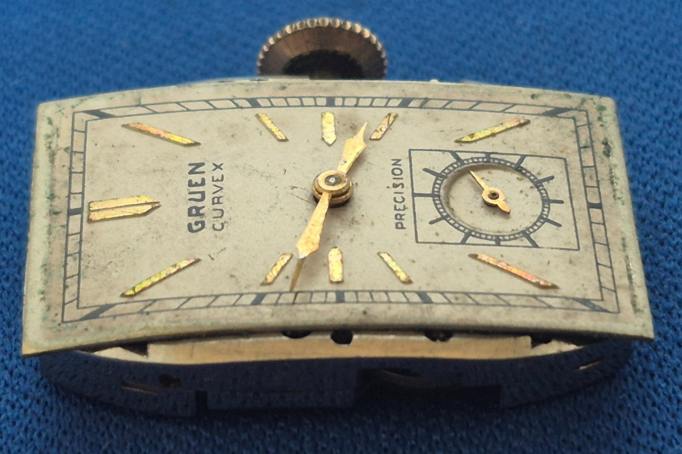 Extremely Rare Fancy Gruen Curvex Gold Filled Vintage Watch Unrestored Condition