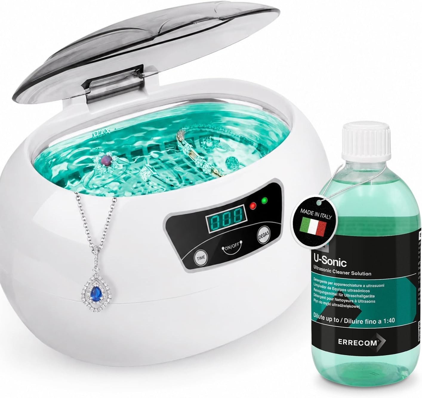 U-Sonic Ultrasonic Jewelry Concentrated Cleaner Solution 17 fl oz for Jewels,…