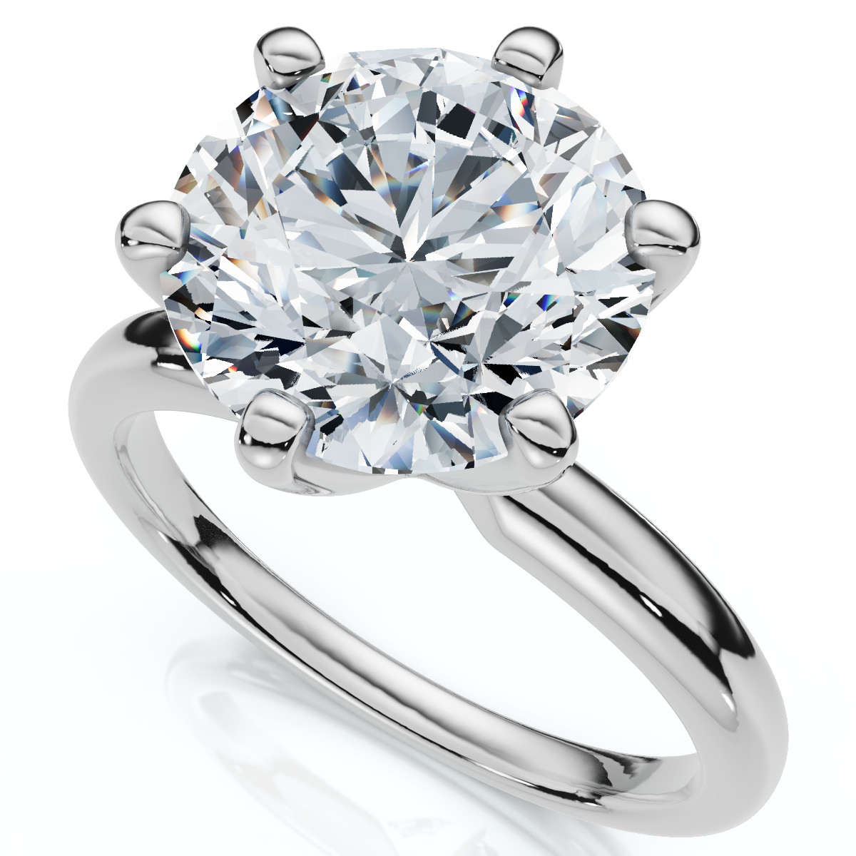 Platinum 1 – 5 carat Round Certified Diamond Engagement Ring Lab Grown G/H-VS