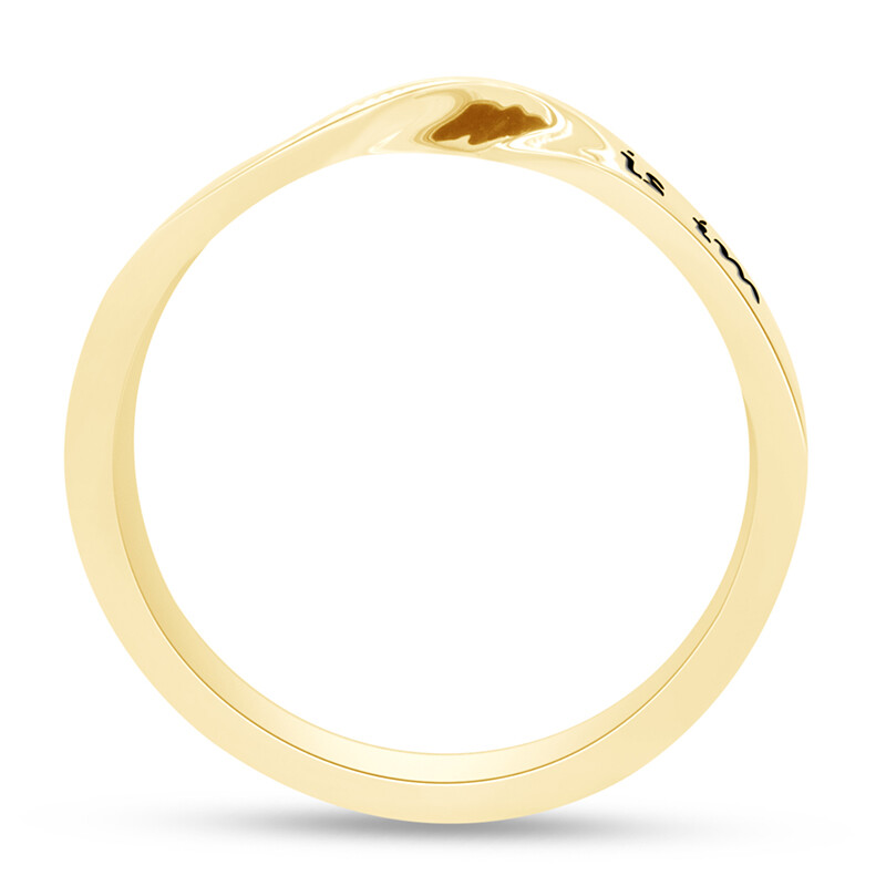 “Nothing is Impossible” Twist Ring in 14k Yellow Gold Plated Sterling Silver