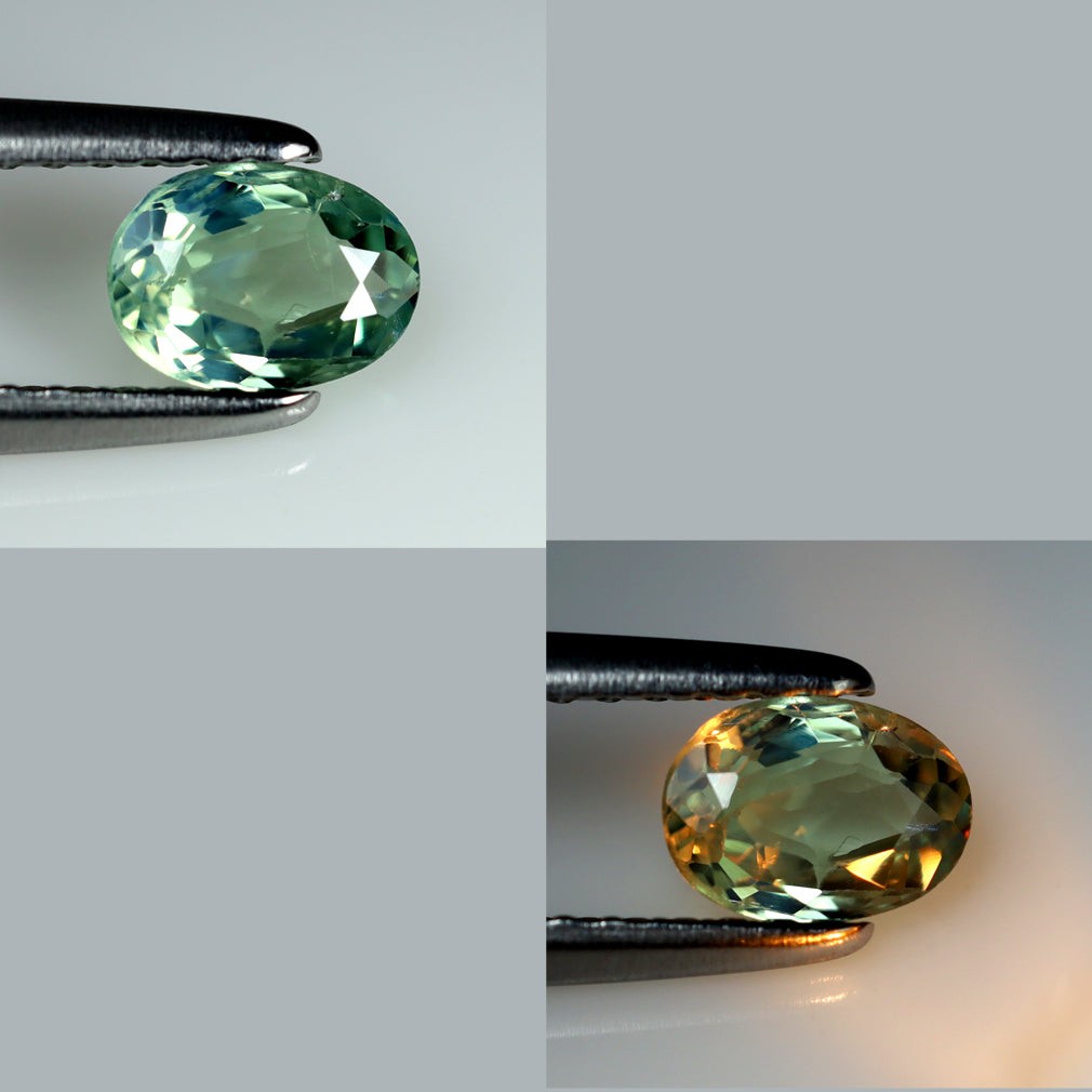 0.55 ct Oval (5.56 x 4.10 mm) Unheated Green Natural Alexandrite Gemstone