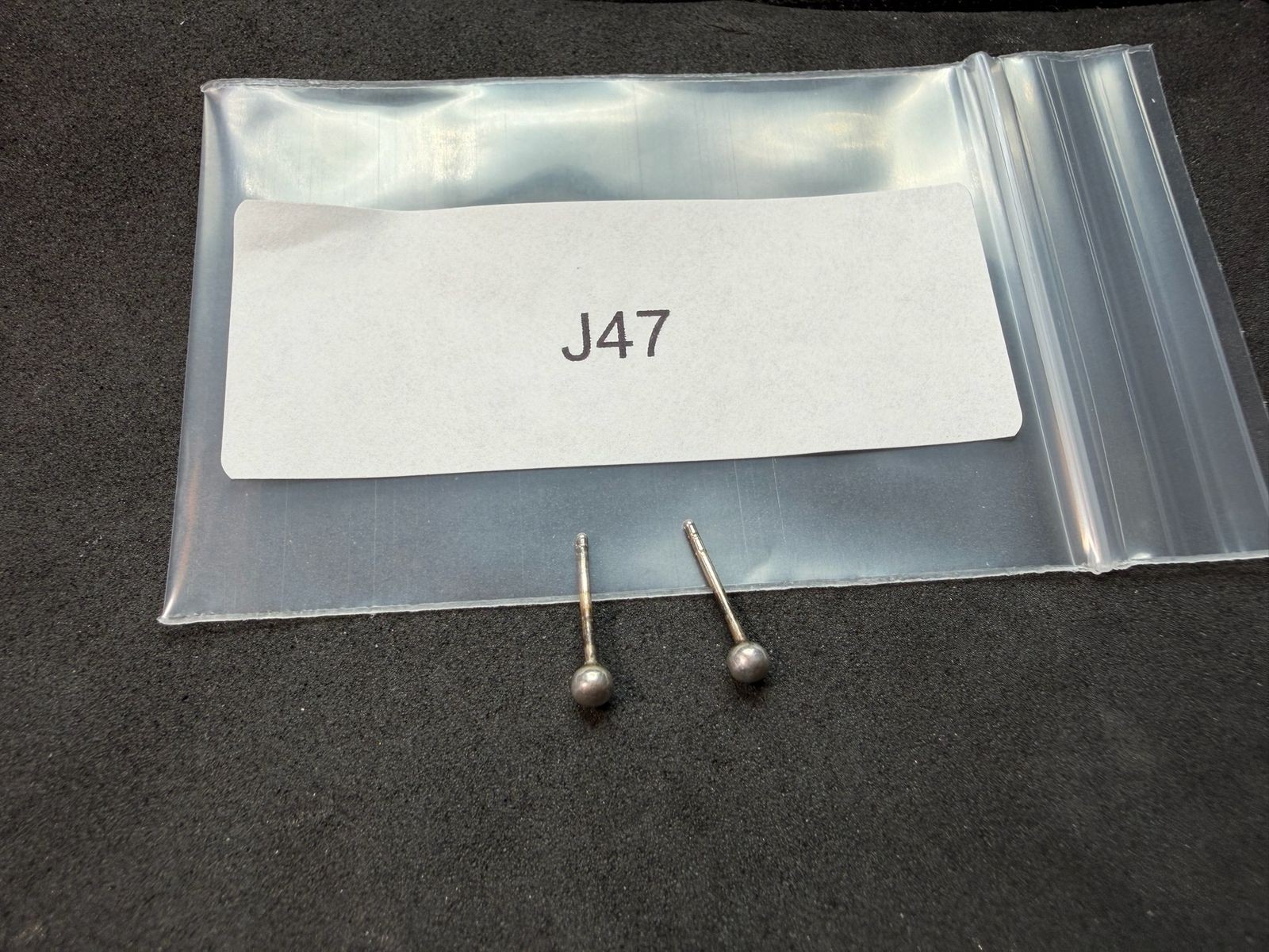 0.27g Vintage Sterling Silver 925 Small Round Stud Earrings Classic Minimalist M