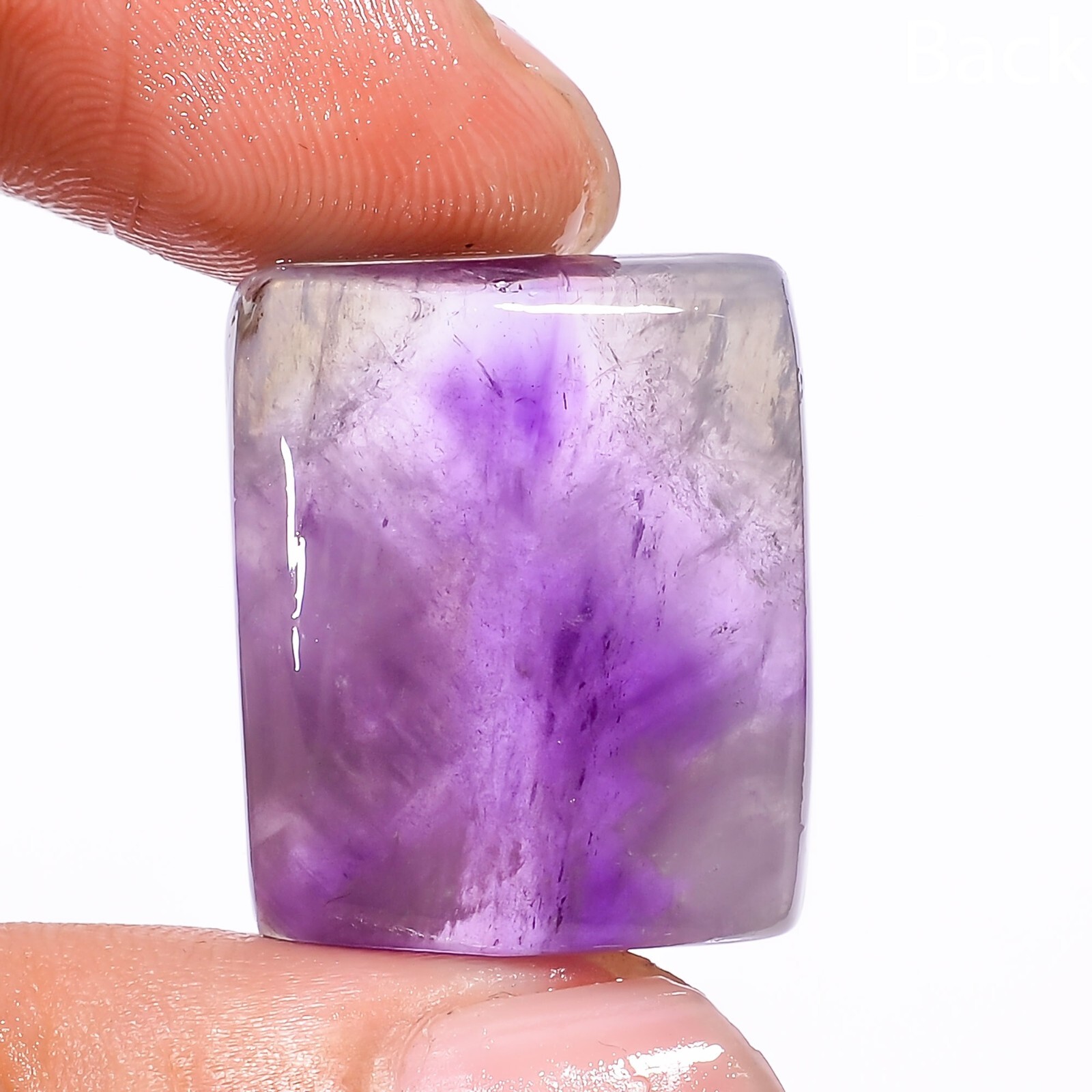 31 carat AAA Natural Trapiche Amethyst Radiant Shape Cabochon Cut Loose Gemstone