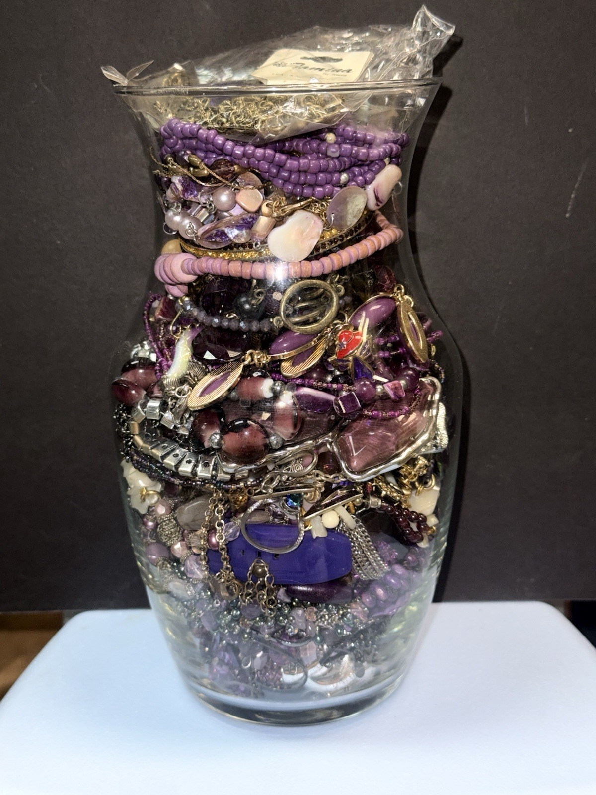 Women’s Purple Themed Jewelry Jar With All Wearable Pieces