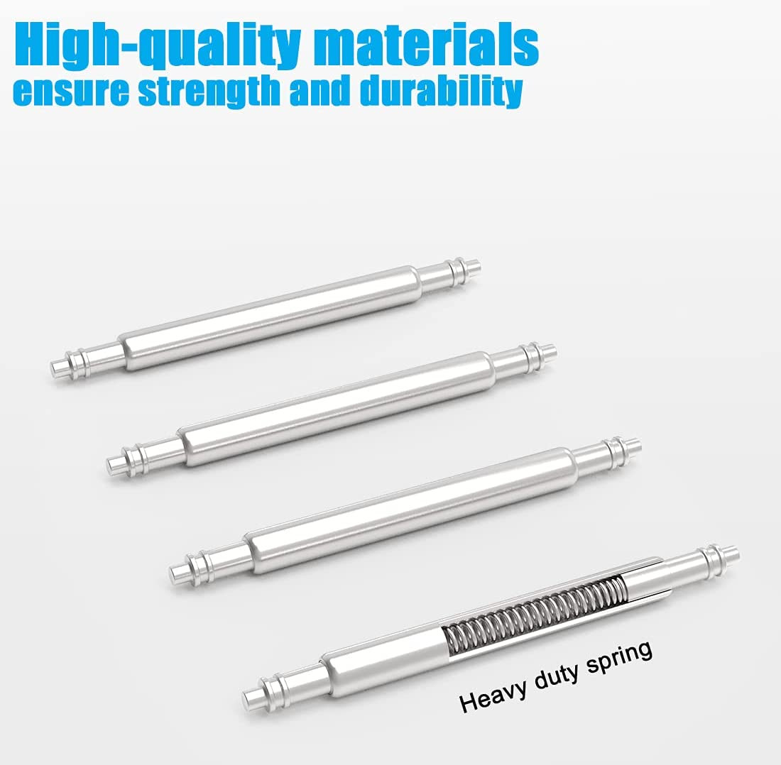 Watch Pins, 1.8mm Thickness Heavy Duty Spring Bar, 4 Pack Stainless Steel Watch
