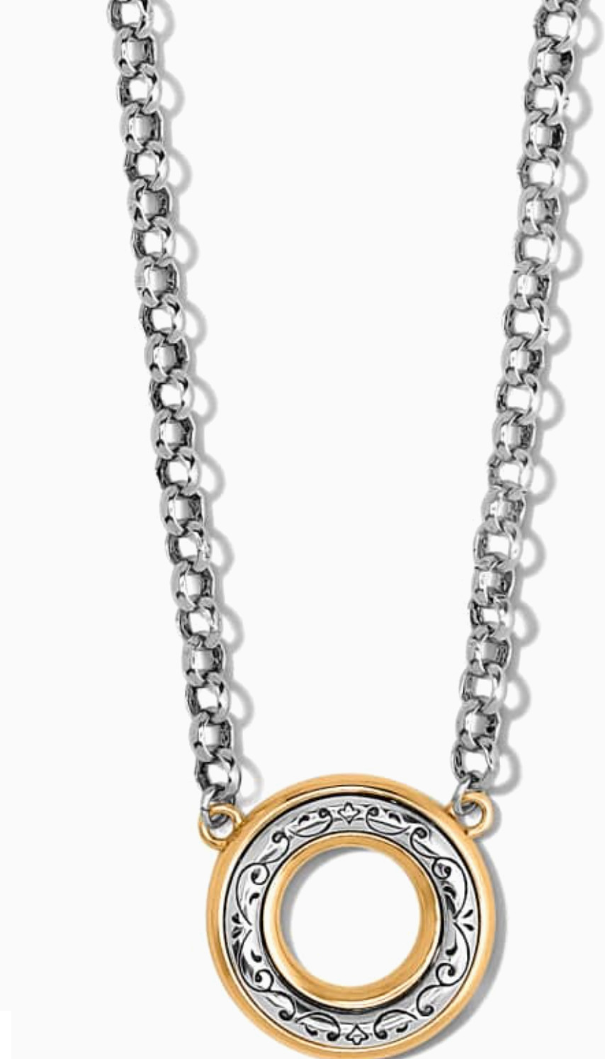 Brighton Venezia Open Ring Short Necklace 2-Tone Style: JM7312 MSRP: $98 NWT
