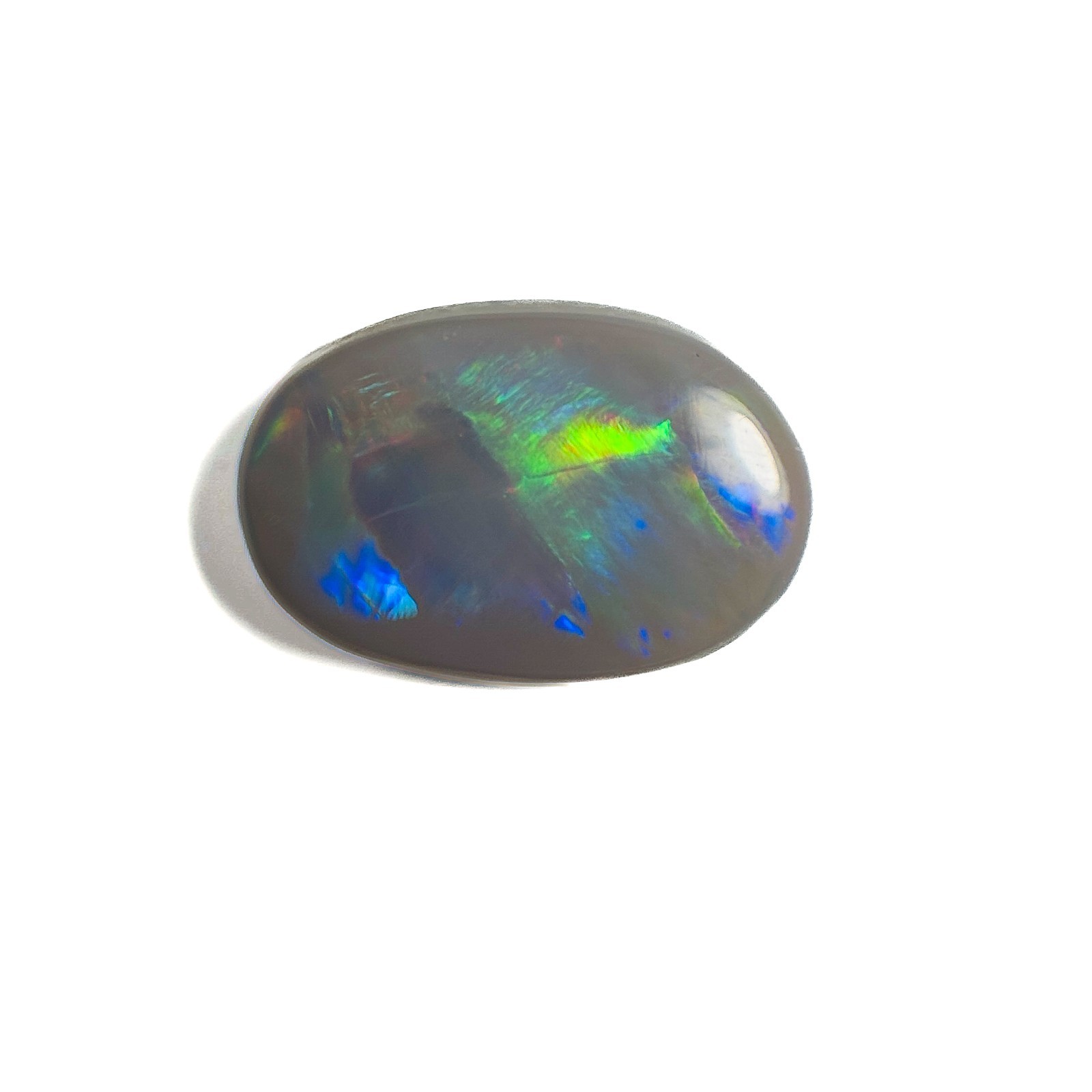 Semi Black Opal Multicolour 13x9x4 Cabochon Oval 3.2 Carat Australian OPAL174