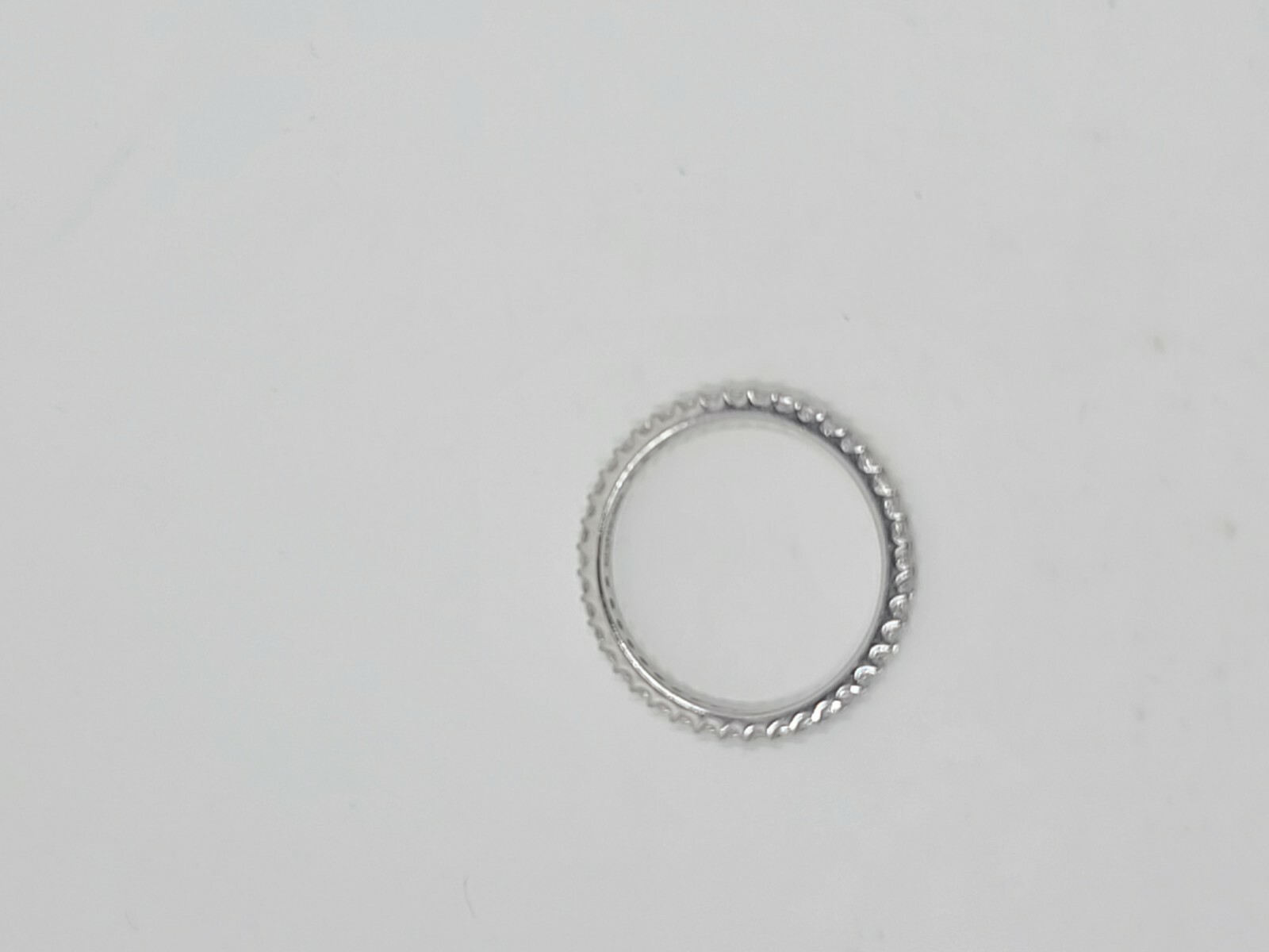 Sterling Silver Micropave Eternity Band- White