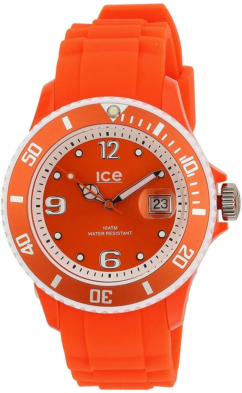 Ice Watch Sunshine Orange Dial Silicone Strap Date Man’s Watch