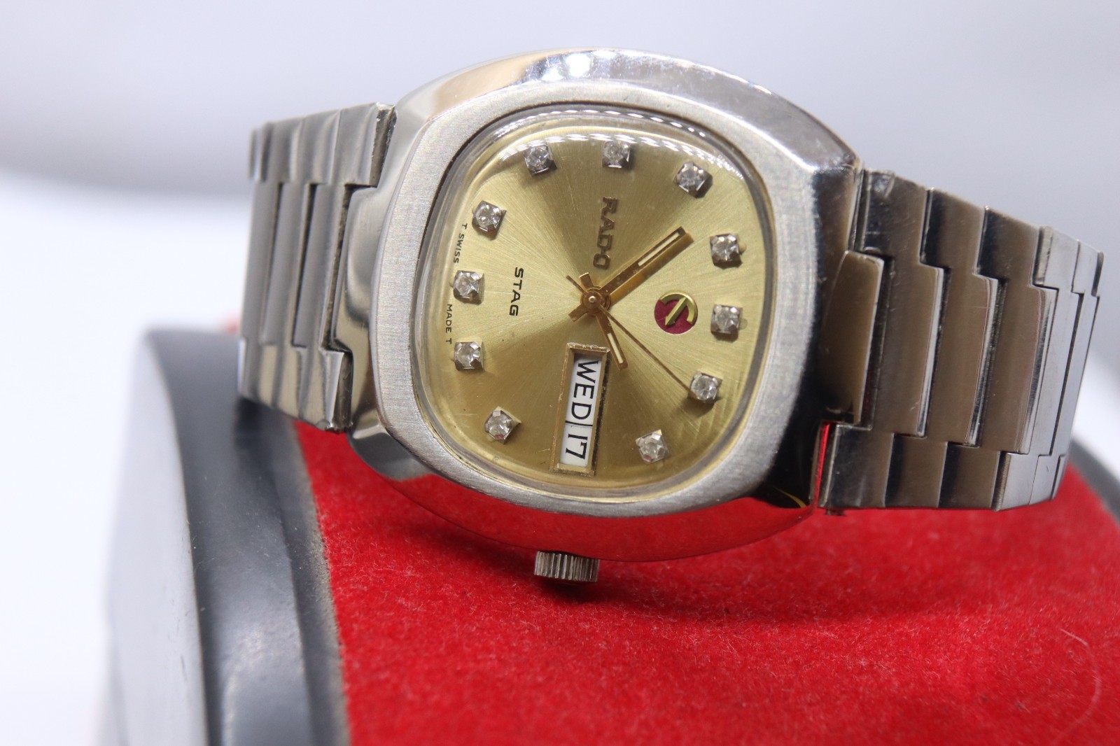 VTG Rado Stag Automatic Day-Date Men’s Watch 17 Jewels ETA 2879 Swiss Fully Work