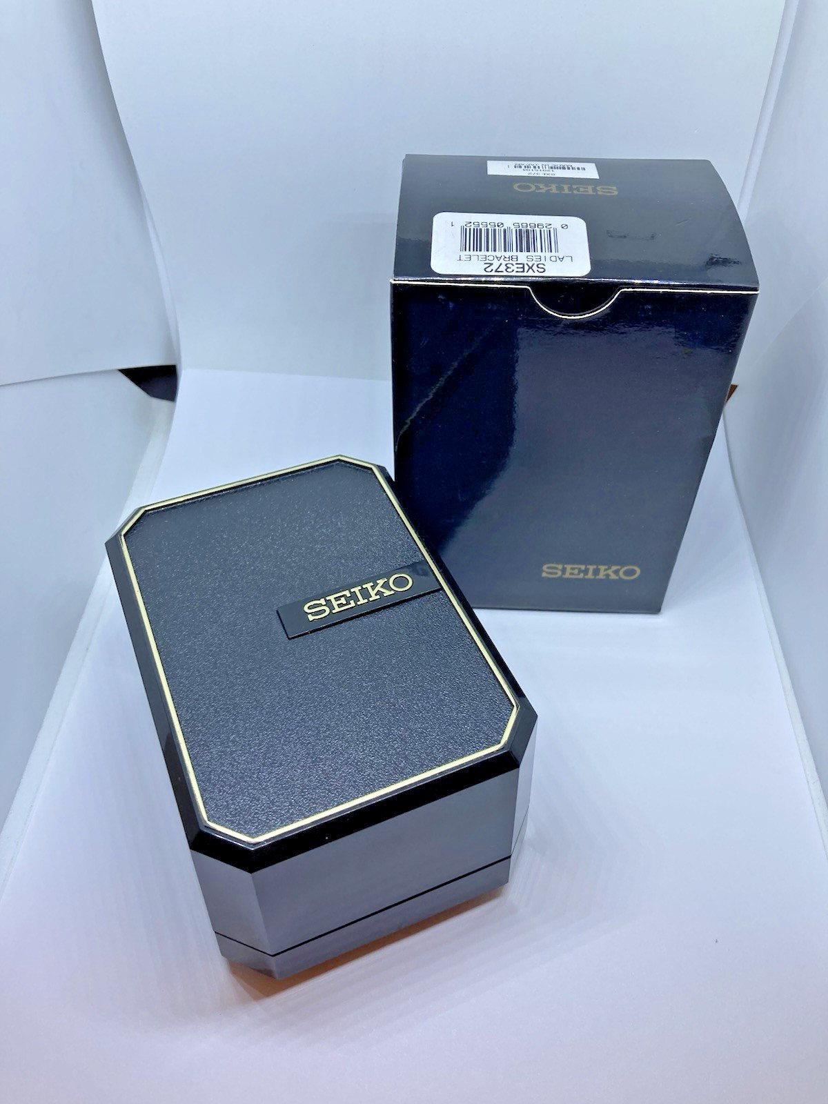 Seiko Empty Presentation Display Box Black Beige for SKE372 Ladies Bracelet