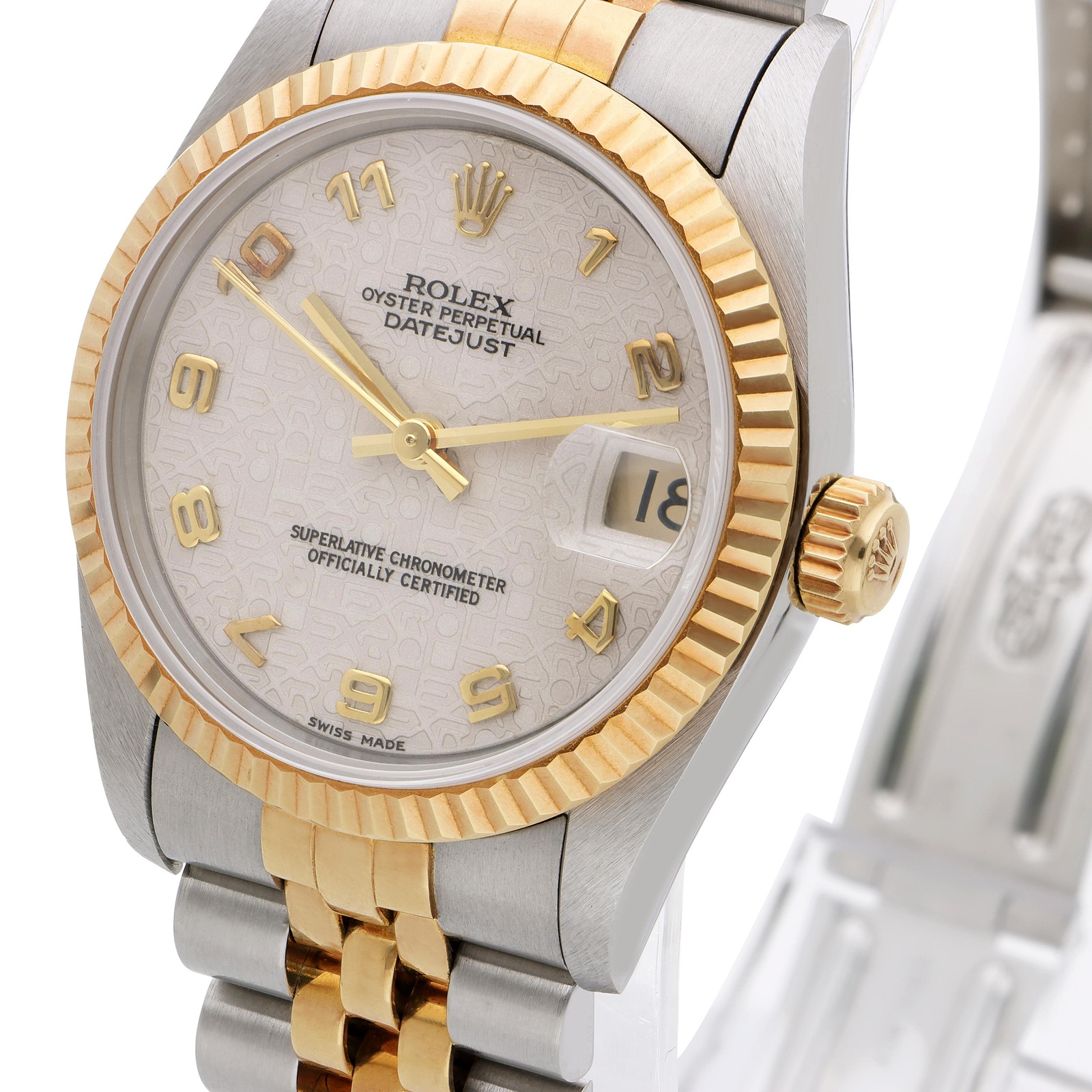 Rolex Datejust 68273 Two-Tone Jubilee Dial Fluted Bezel 31mm Watch 1998 Full Set