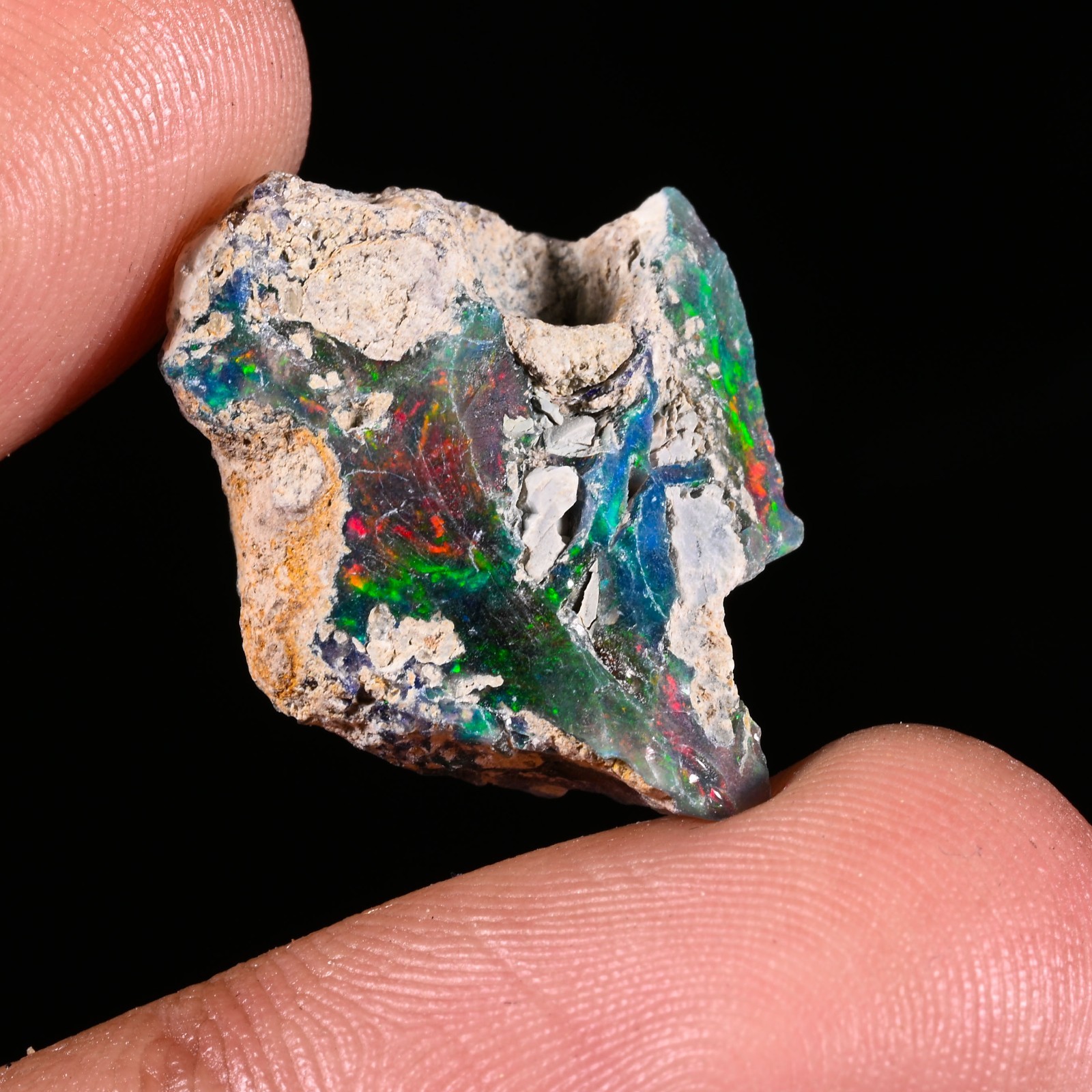 11.70 Ct Natural Ethiopian Opal Rough Welo Fire Raw Loose Gemstone