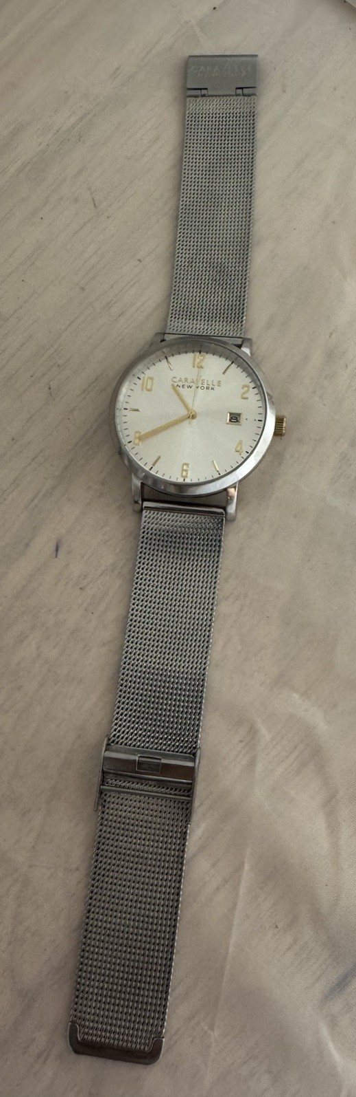 Caravelle New York Men’s 45B128 Stainless 40mm Watch Needs Battery