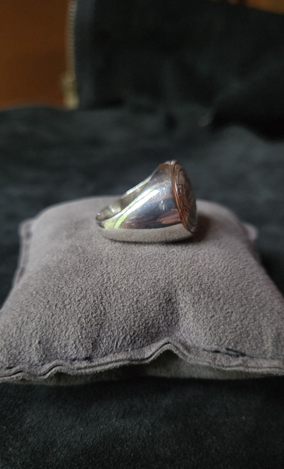 Sterling Silver Solomon Seal Of Love Signet Ring Stamped Peter Stone | 16 Grams