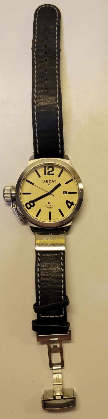 U-BOAT IFO LEFT HOOK AUTO Italo Fontana 316L Classico Stainless Steel 45mm