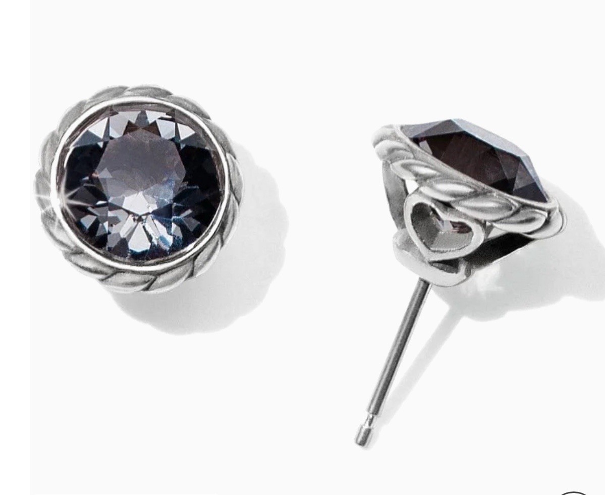 Brighton Earrings IRIS Black Midnight NWT List $34 JA173D