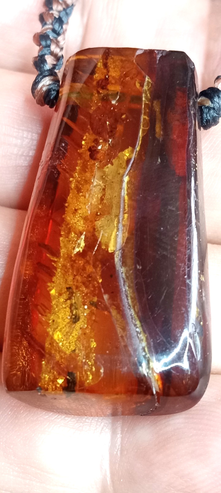 Amber Natural 25 million years old from Mexico adjustable hand braided.