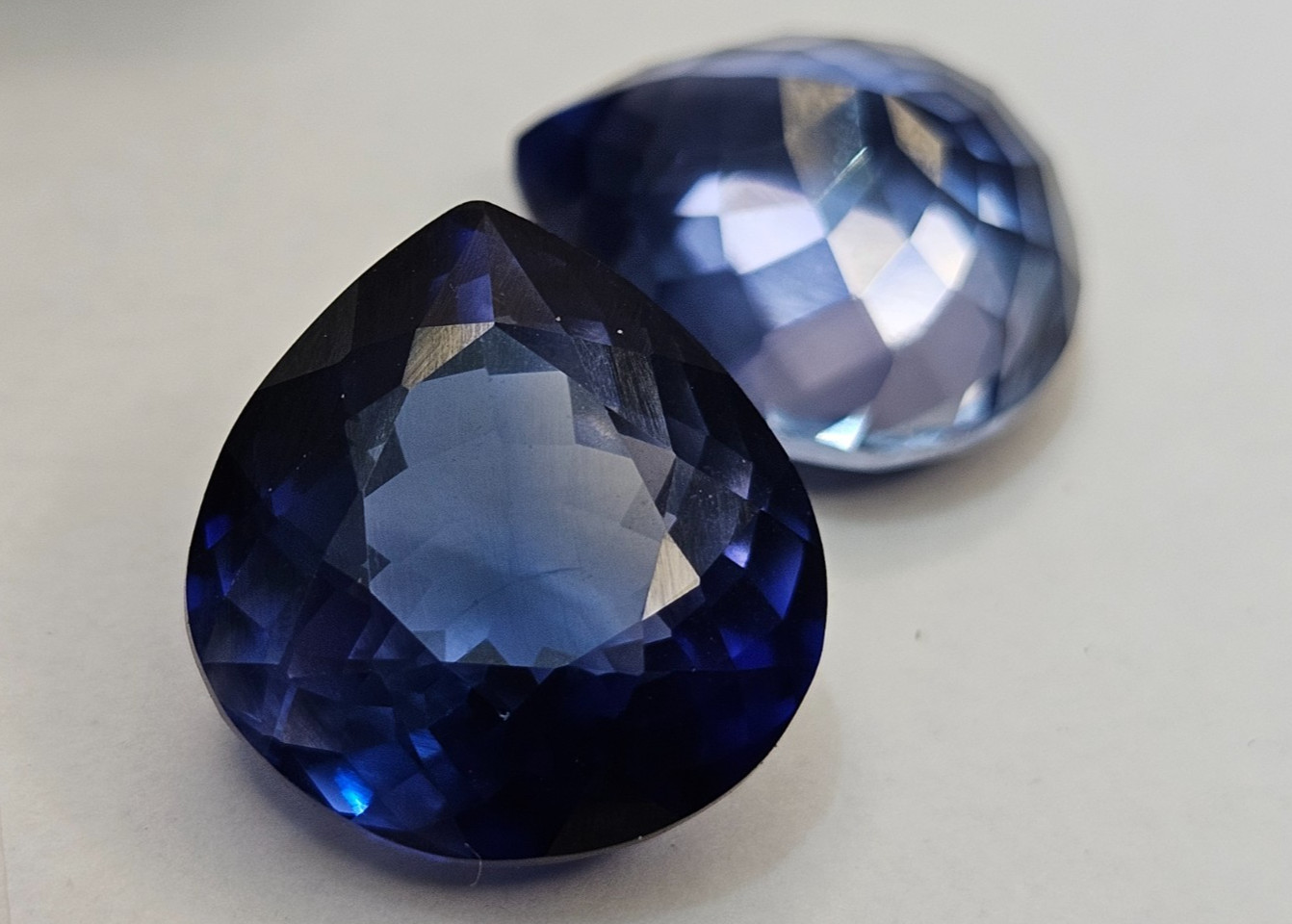 Tanzanite Pear Cut Blue Natural 31-32 Ct Pair Gemstone For Earring Making FR-581