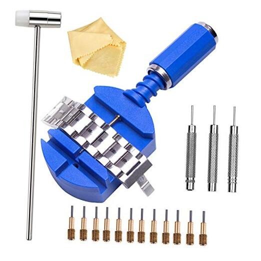 Watch Band Link Removal Tool Kit with 12pcs Replacement Pins and 3pcs Pin