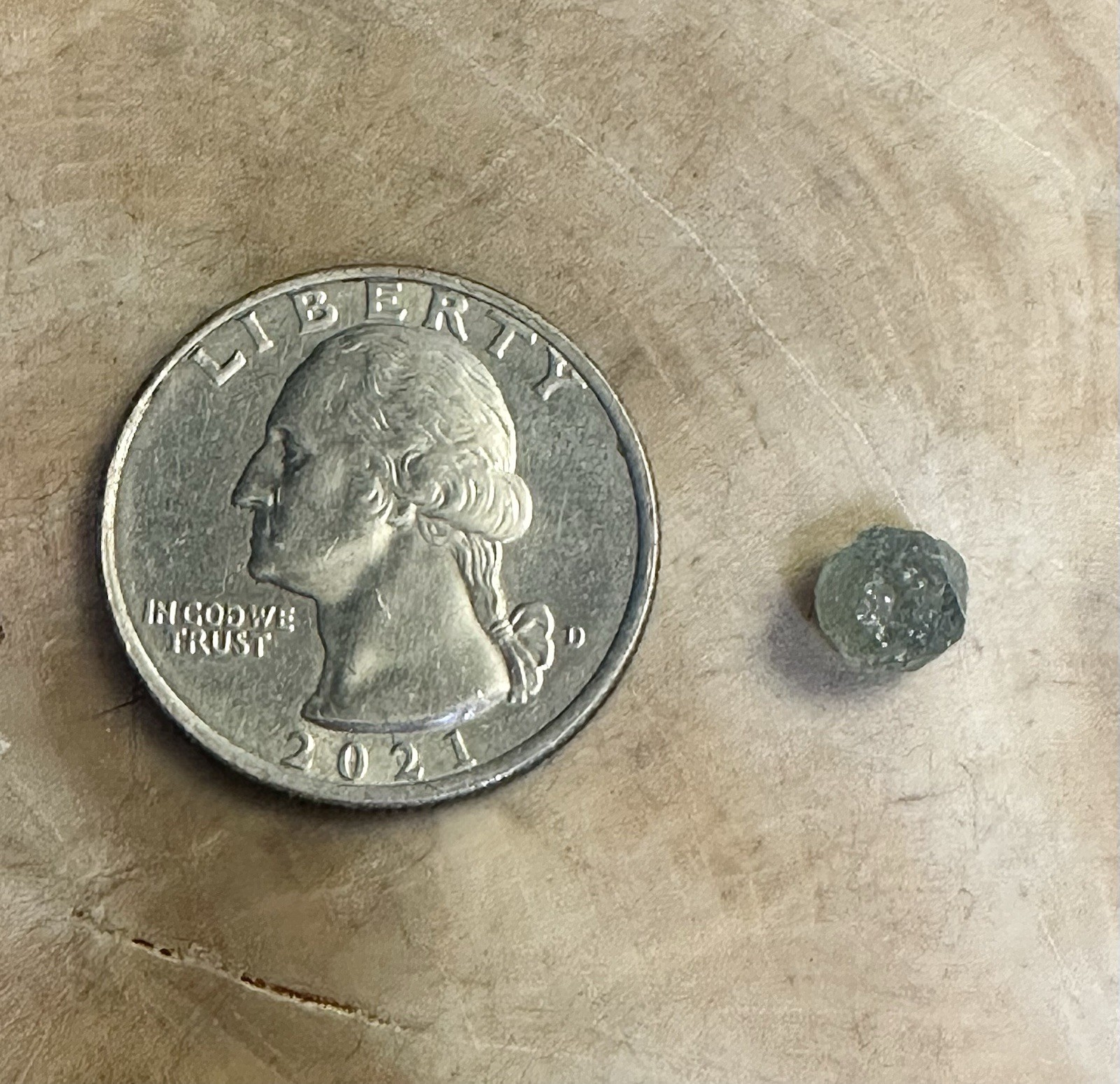 Gorgeous Natural Uncut Green Montana Sapphire 2.00 CT Approx 6x6x5 mm