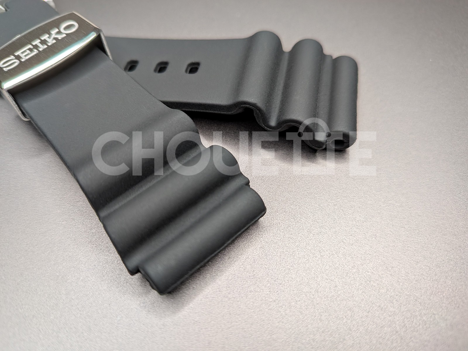 Seiko Prospex SRP777 SBDY095 SRPE07 22mm Black Silicone Watch Strap with PINS