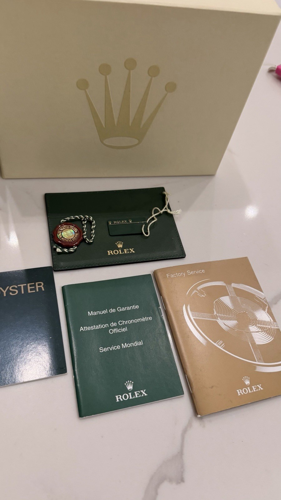 GENUINE Rolex Gold Yacht Master 16628 watch Box Booklets Tag SET Mid 2000s -2011