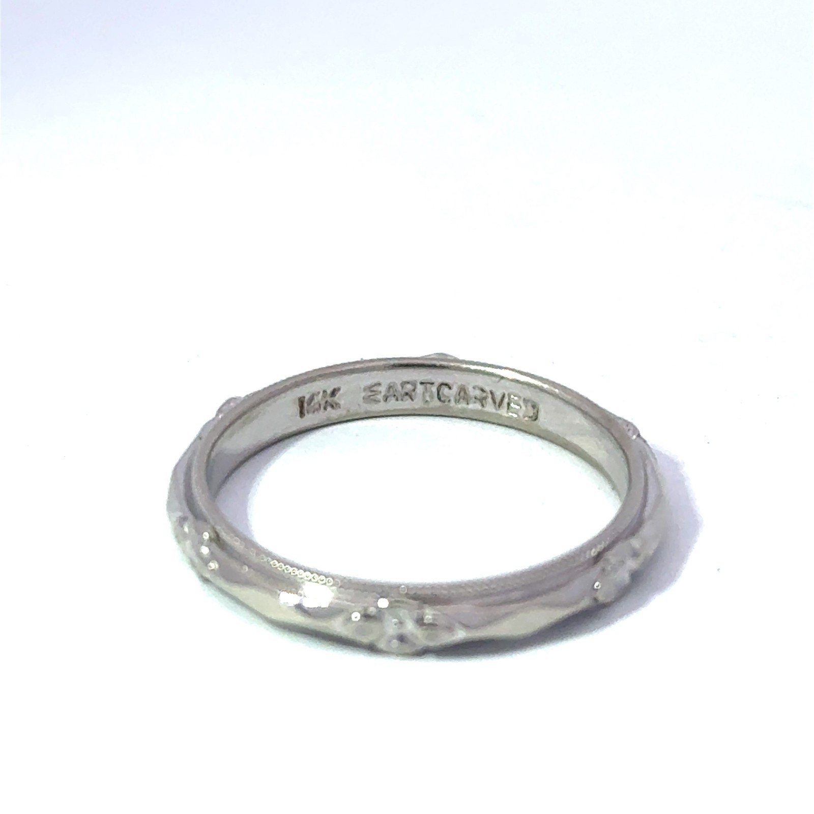 Artcarved 14k White Gold Vintage Wedding Band Size 6.5