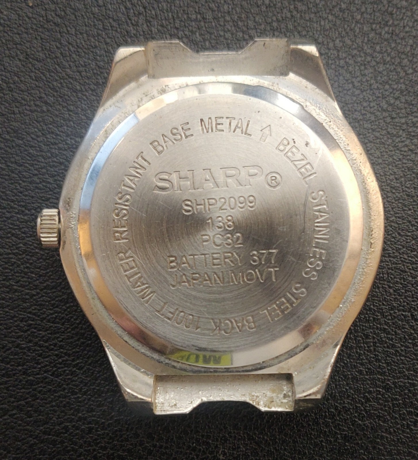 Sharp SHP2099 Silver Tone Seiko Instruments Inc. PC21A Quartz Movement No Band