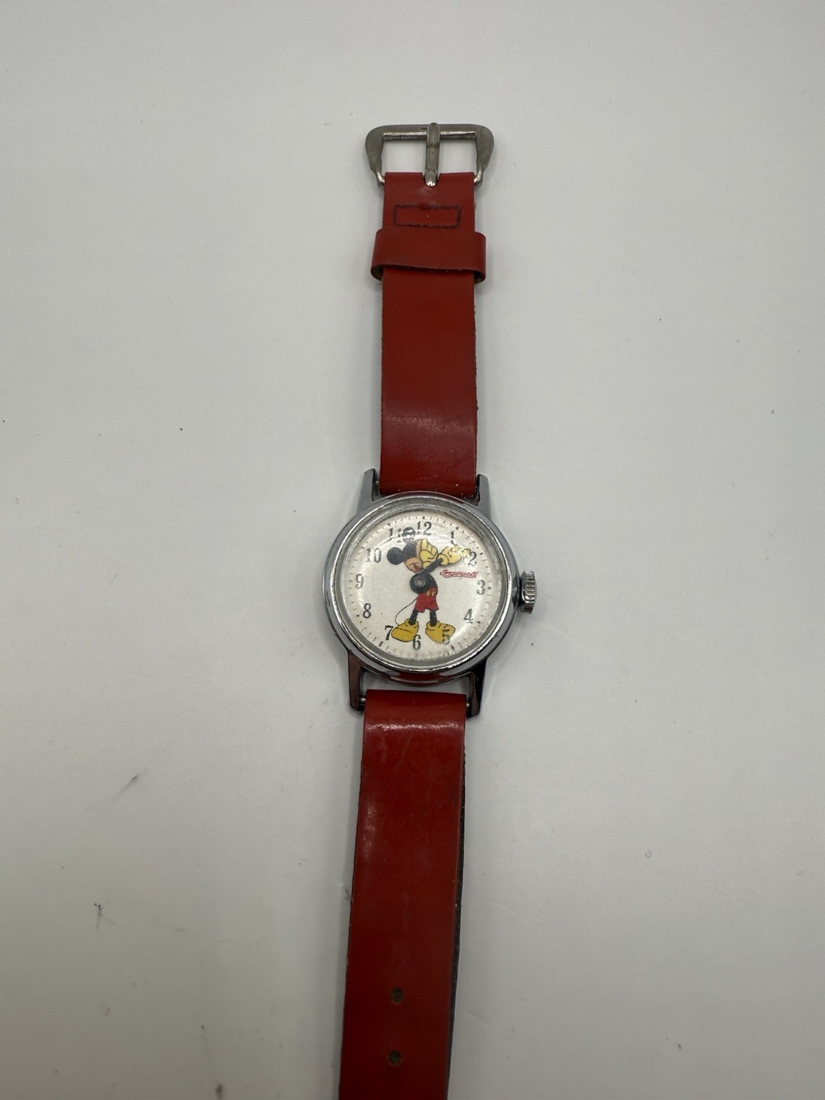 VINTAGE INGERSOLL MICKEY MOUSE CHILDREN/LADIES WATCH 24MM RUNNING OG BAND