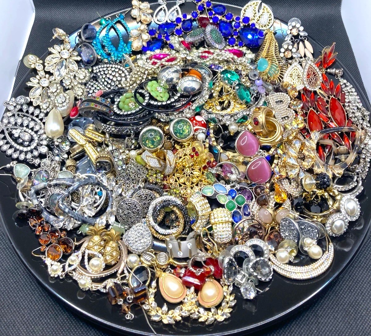 HUGE 20 Pounds Untested Jewelry Lot Vintage Mod Junk Craft & Good Resell Mix In