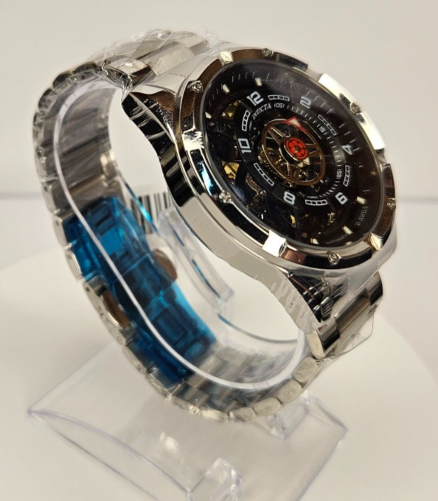 Invicta Racing Interpoint Men’s Automatic Watch 43.5mm, Steel/Black (70082)