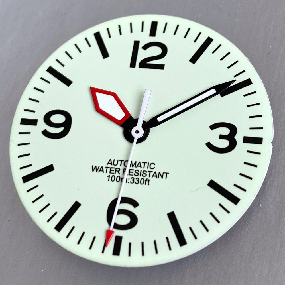 New 29mm Cream Yellow NH35 Watch Dial Face Fit NH35 NH36 NH38 Watch Accessories
