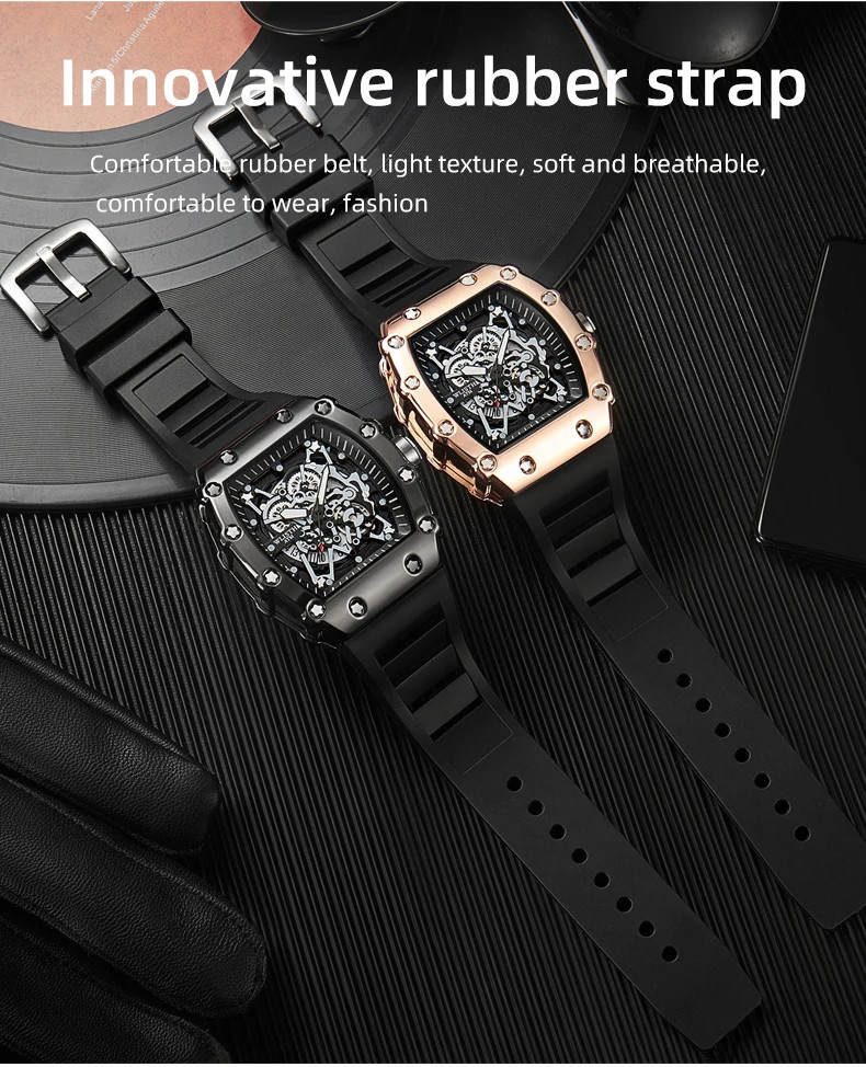 Men’s Quartz Wrist Watch Large Dial Waterproof Sport Luminous Square Analog