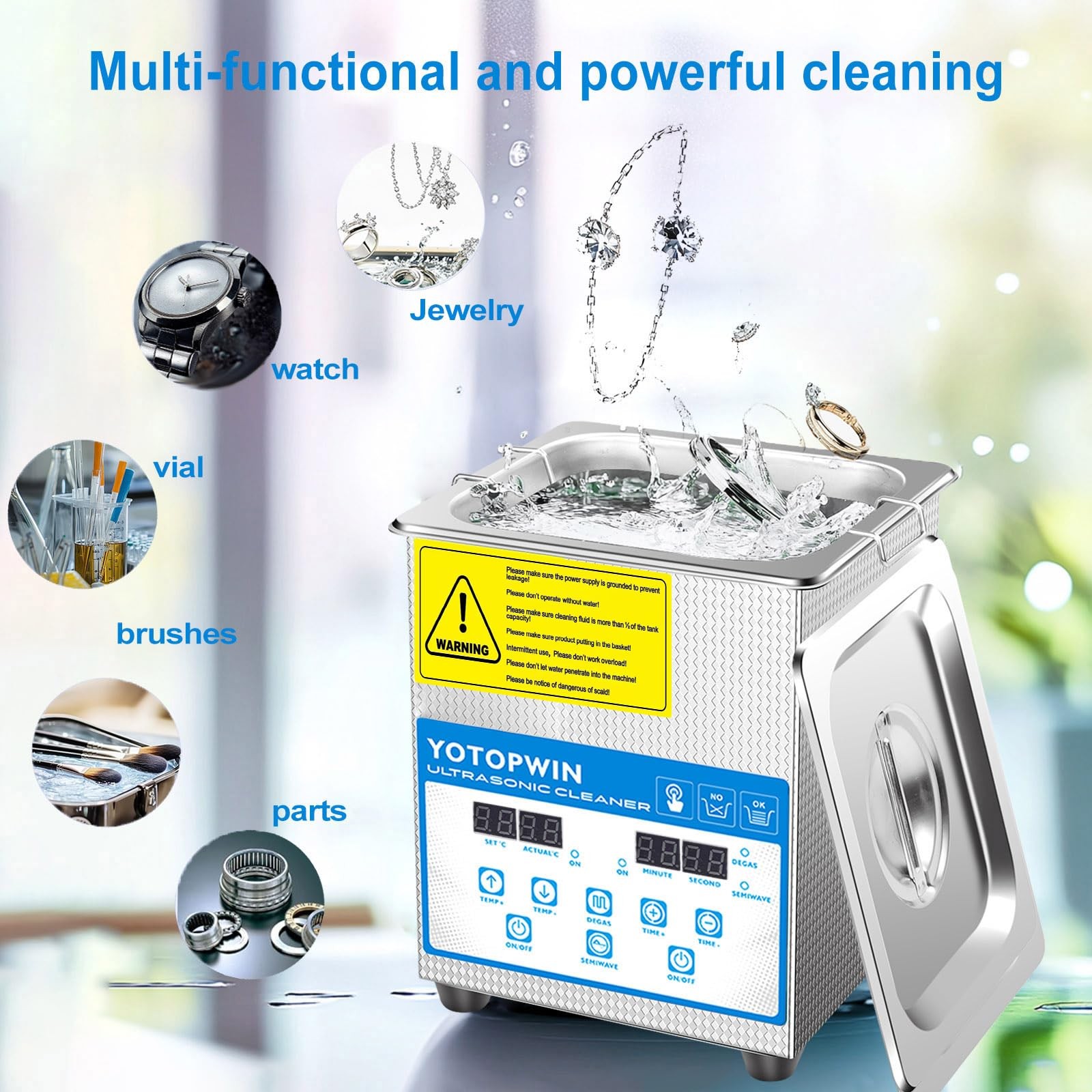 Jewelry Cleaner Ultrasonic Machine Professional Lab Ultrasonic Cleaner With D…