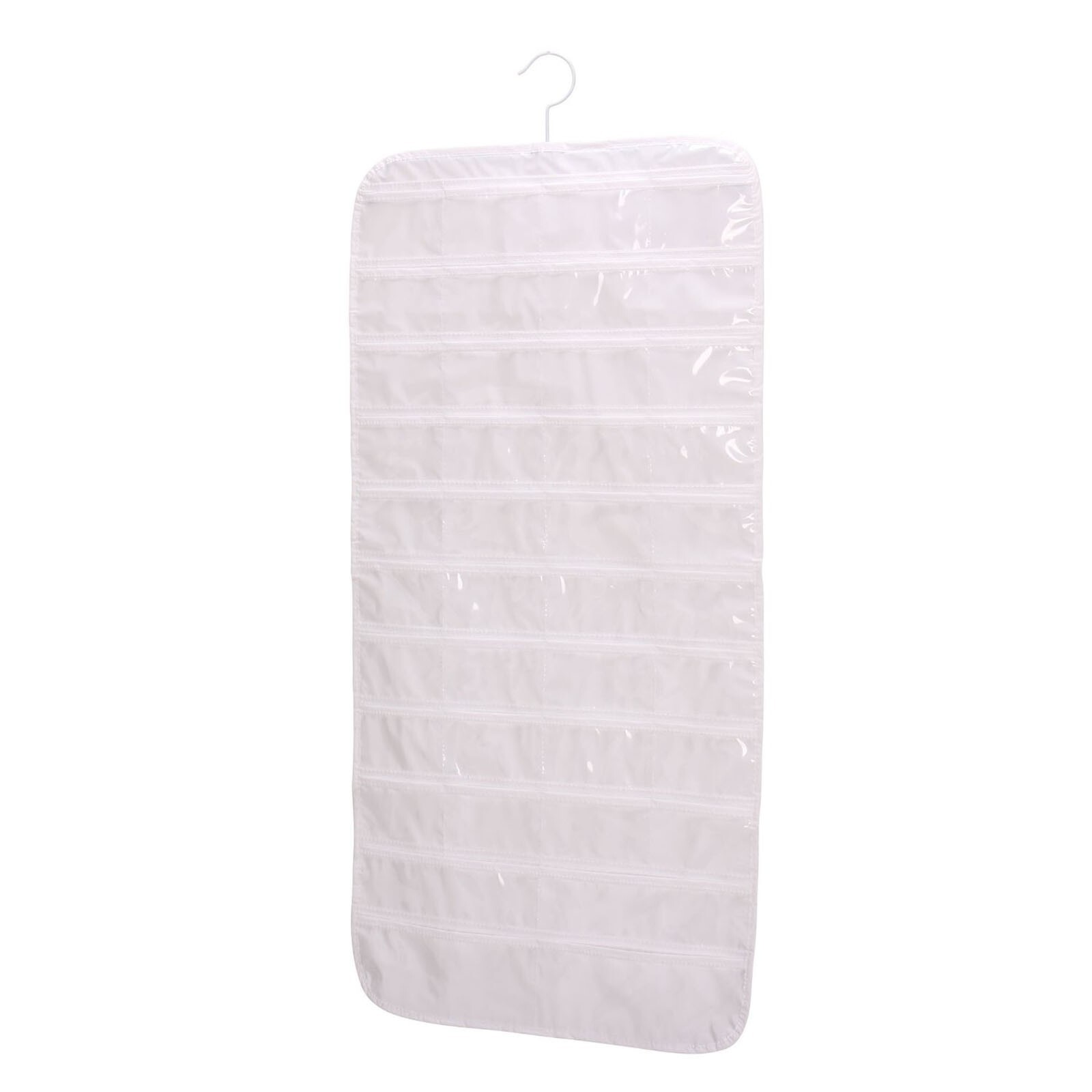 80 Pocket Hanging Jewelry Organizer Double-sided Clear Earring Storage Bag