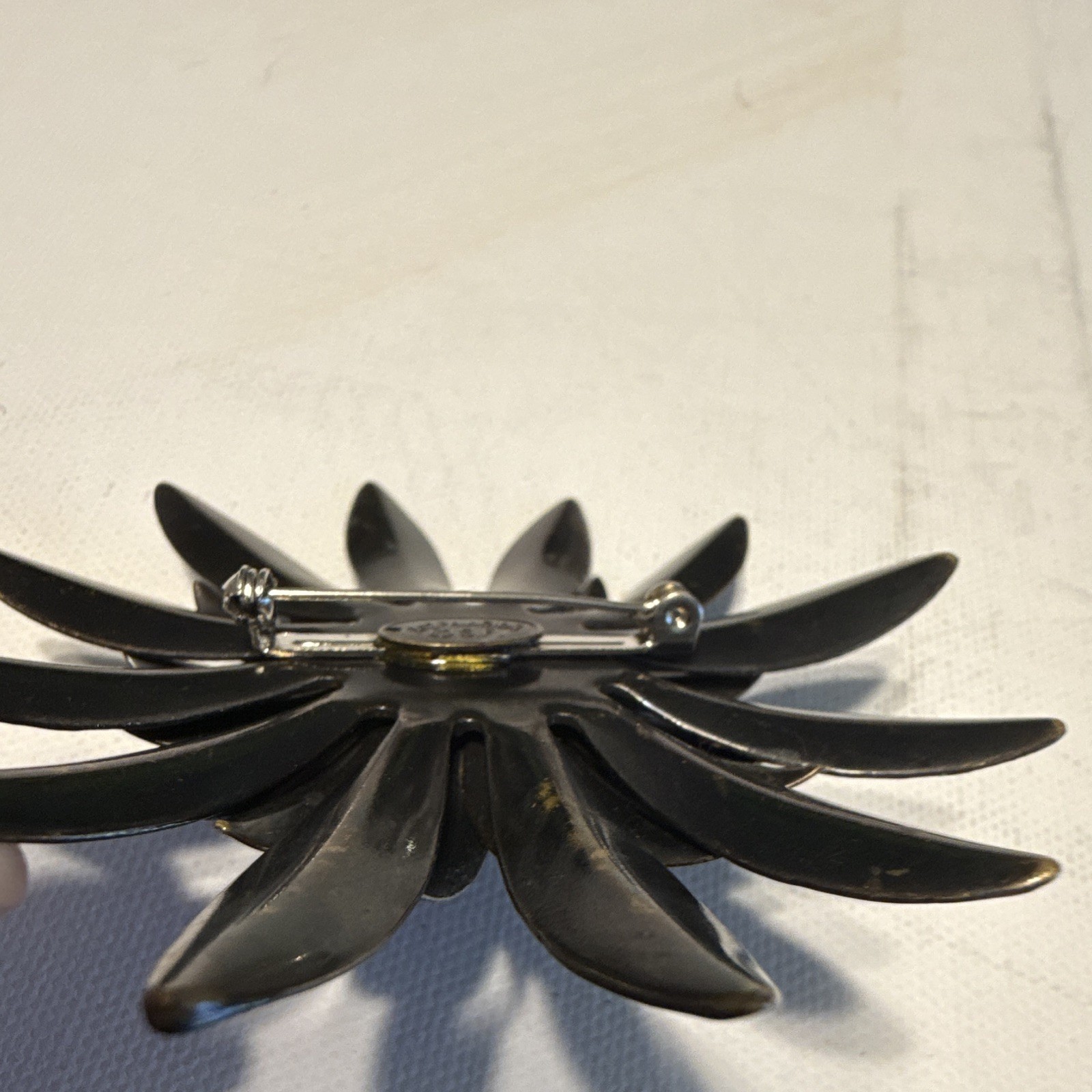 VTG Liz Palacios 3 dimensional floral brooch with AB rhinestones hard to find!