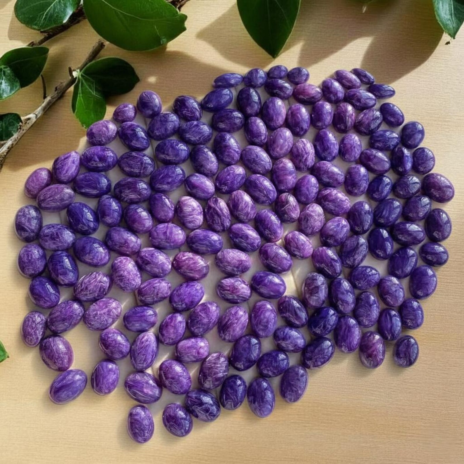 Natural Charoite Oval Cabochon AAA Purple Siberian Gem 8x10mm-15x20mm Lot