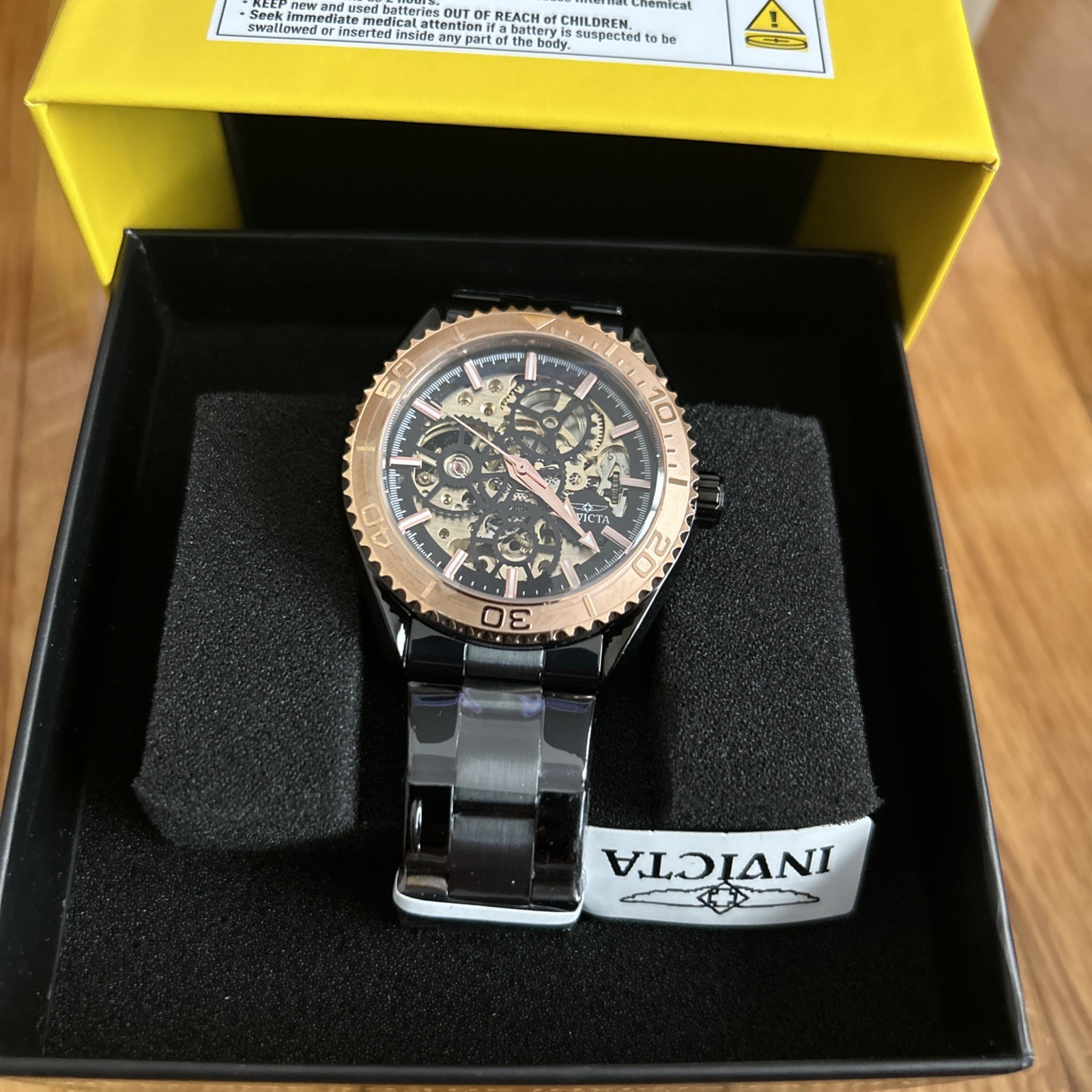 Invicta Objet D Art Automatic Men’s Watch w/ Skeleton Dial 43mm Black 69764 New!