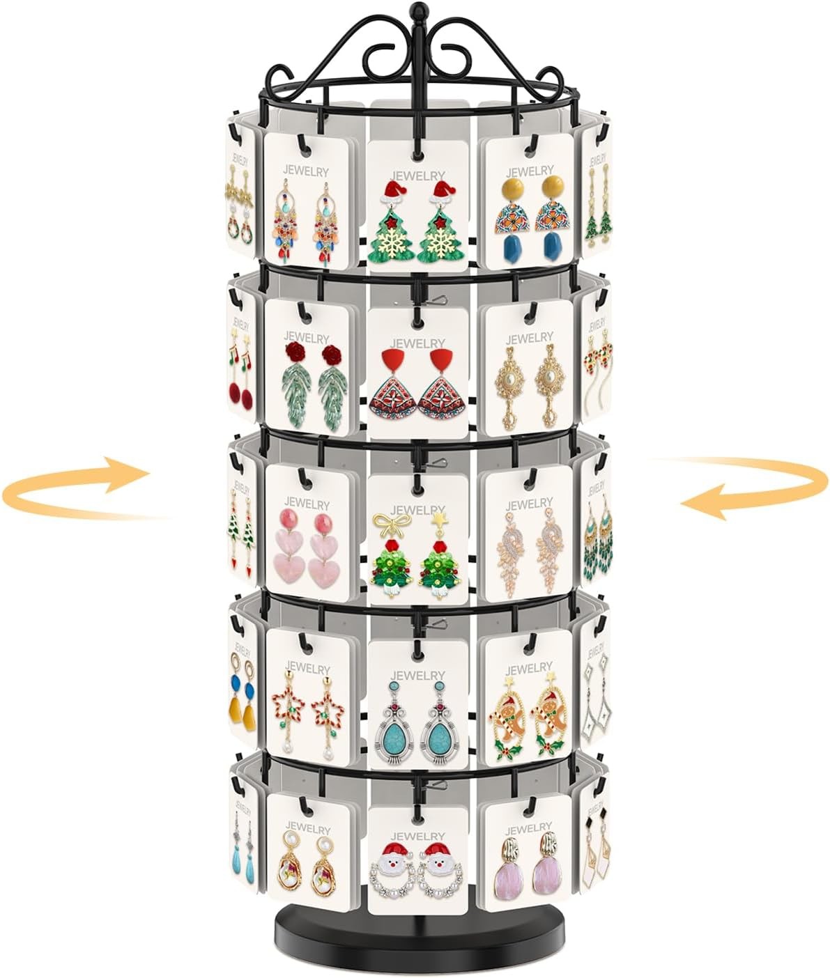 EsLuker.ly Earring Holder Organizer Rotating Display Tree Stand, Adjustable H…