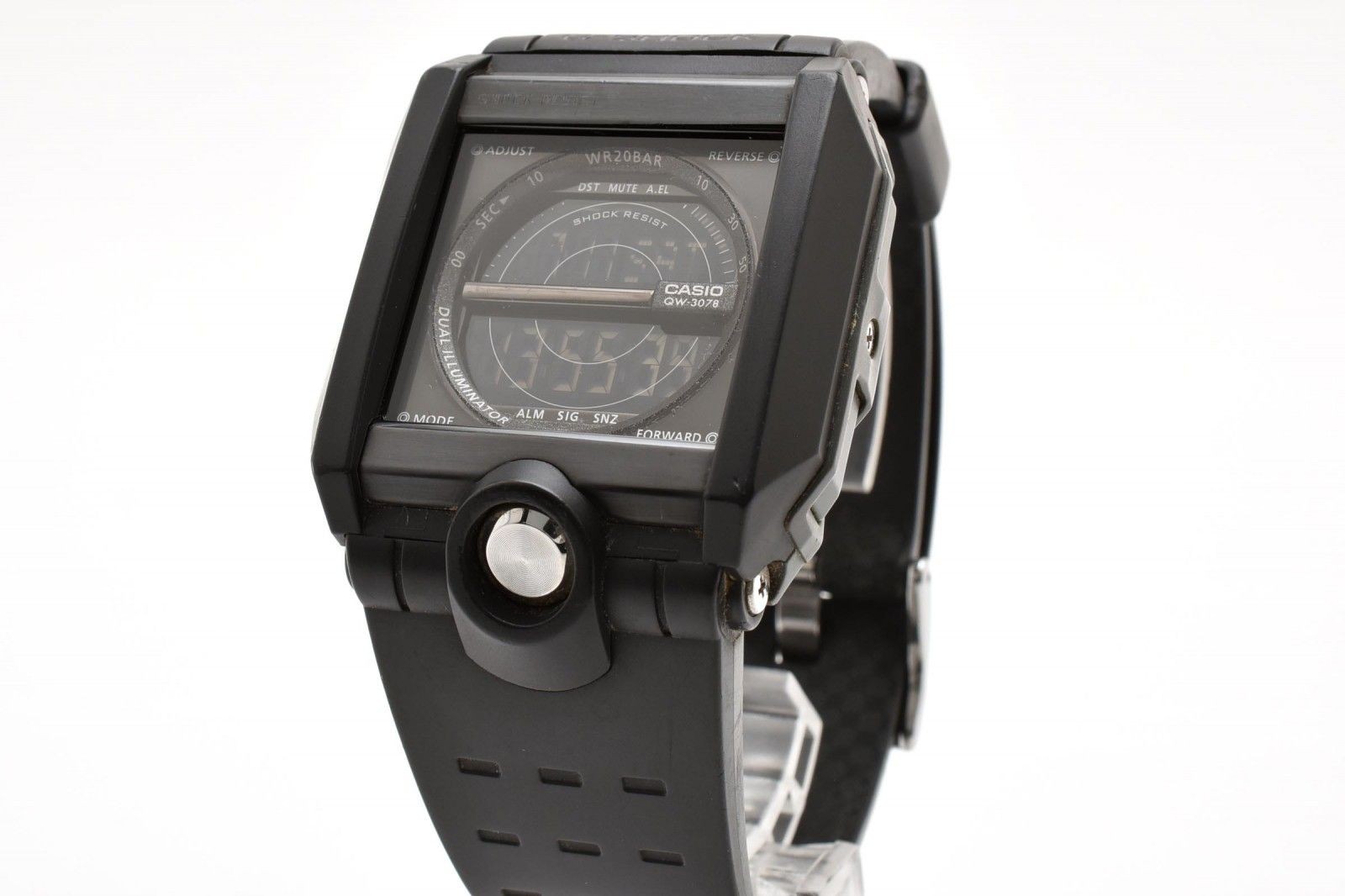 Casio G SHOCK G 8100 Quartz Digital Watch Black LCD Stainless Case Resin Belt Me